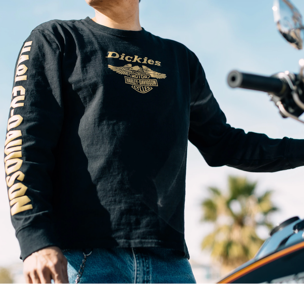Men's Dickies x H-D Heavyweight Long Sleeve Eagle Tee - Anthracite