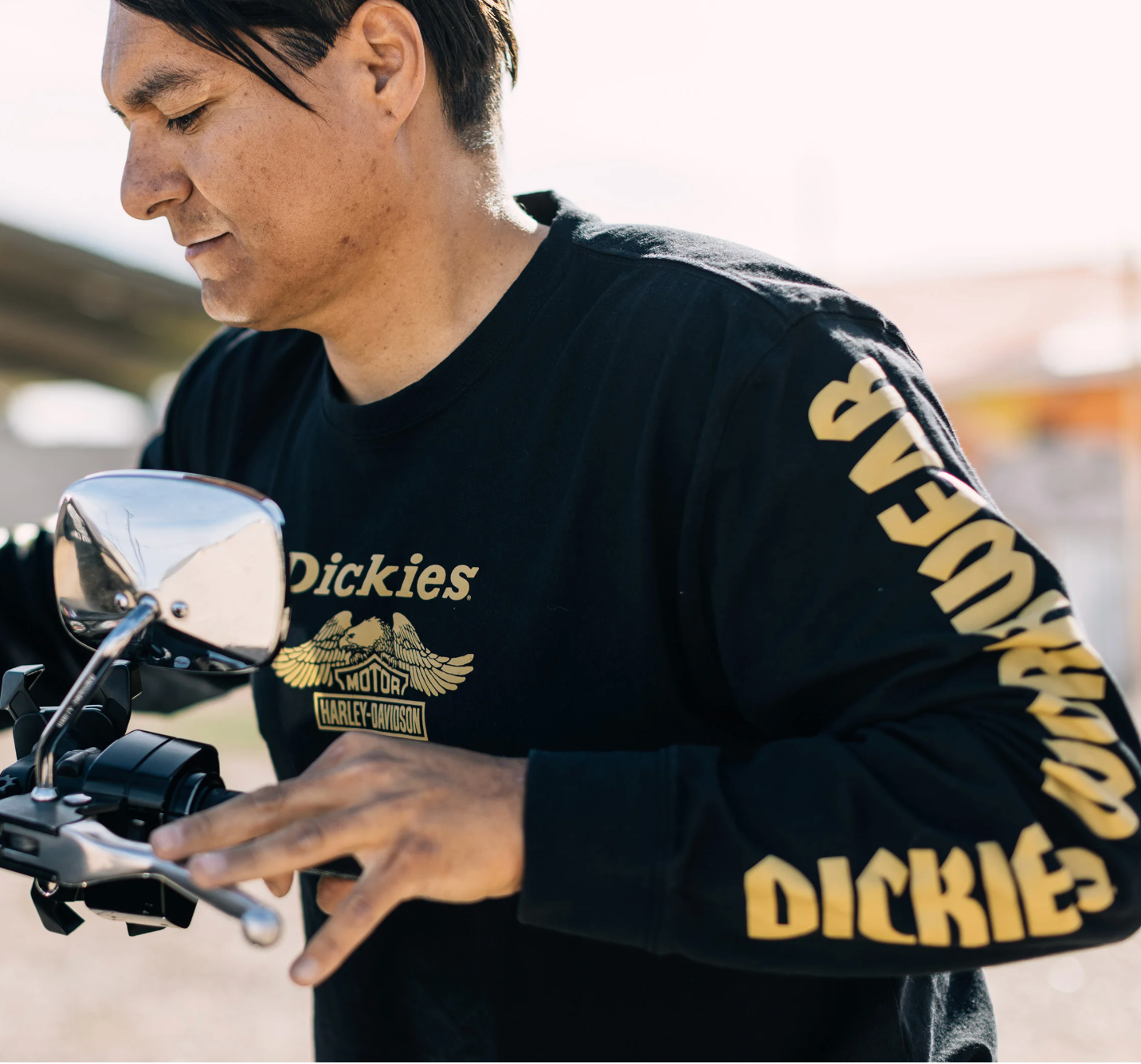 Men's Dickies x H-D Heavyweight Long Sleeve Eagle Tee - Anthracite