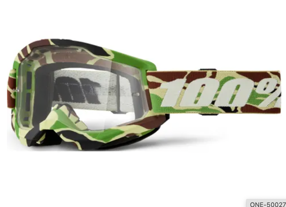 100% Strata 2 Goggle War Camo - Clear Lens