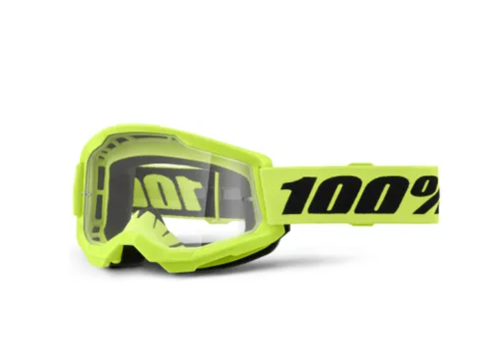100% Strata 2 JUNIOR Goggle Neon Yel-Cl Lens