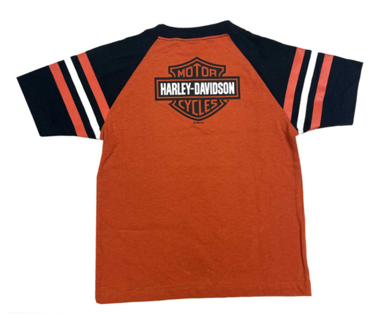 Harley-Davidson® Little Boys' Knit Raglan Short Sleeve Tee - Orange