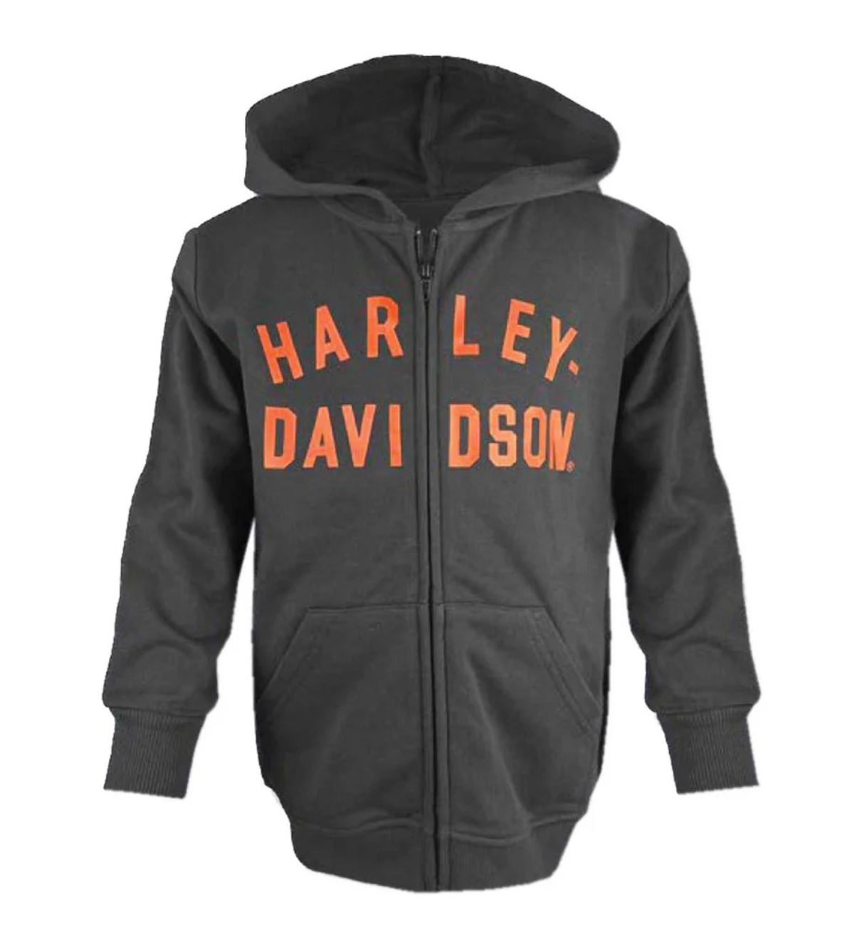 Harley-Davidson® Boys' French Terry Toddler Zip-Up Hooded Sweatshirt - Black