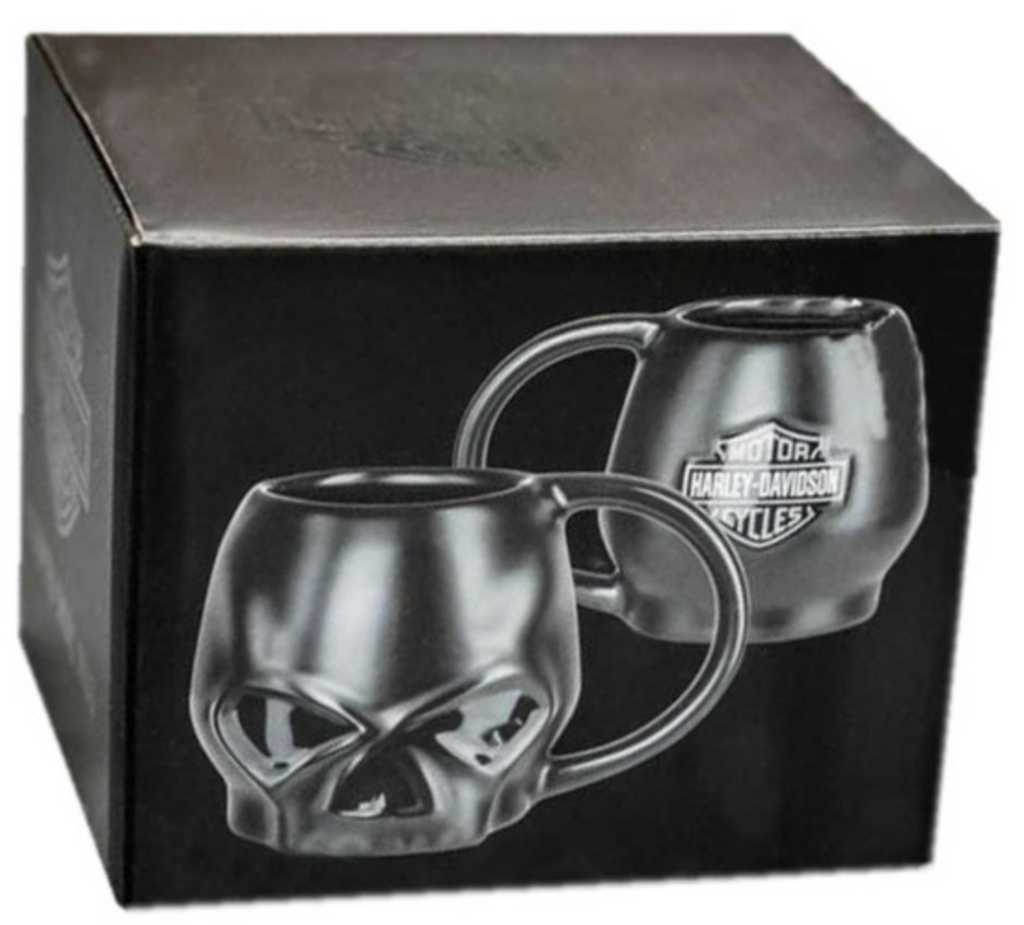 Harley-Davidson® Core Sculpted Skull Coffee Mug, 14 oz. - Matte Black HDX-98616