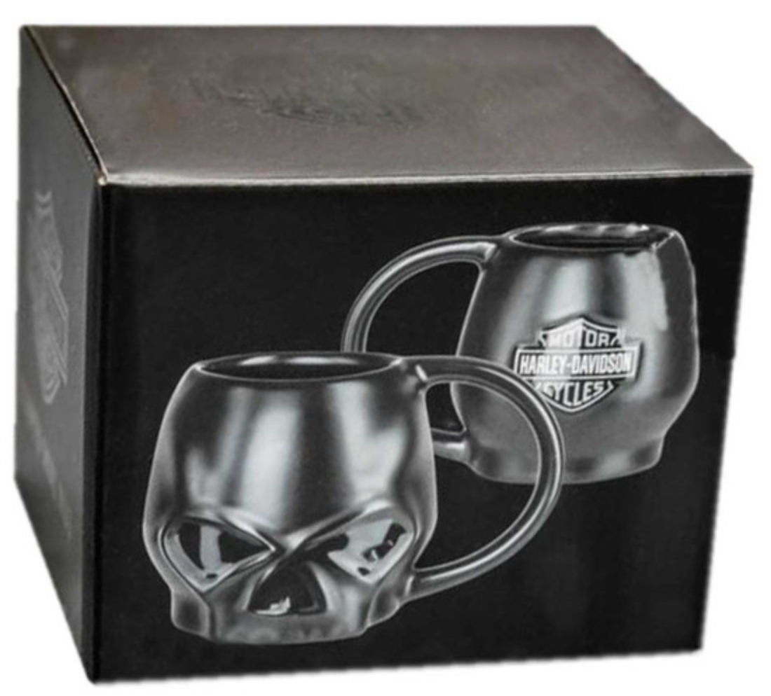 Harley-Davidson® Core Sculpted Skull Coffee Mug, 14 oz. - Matte Black HDX-98616