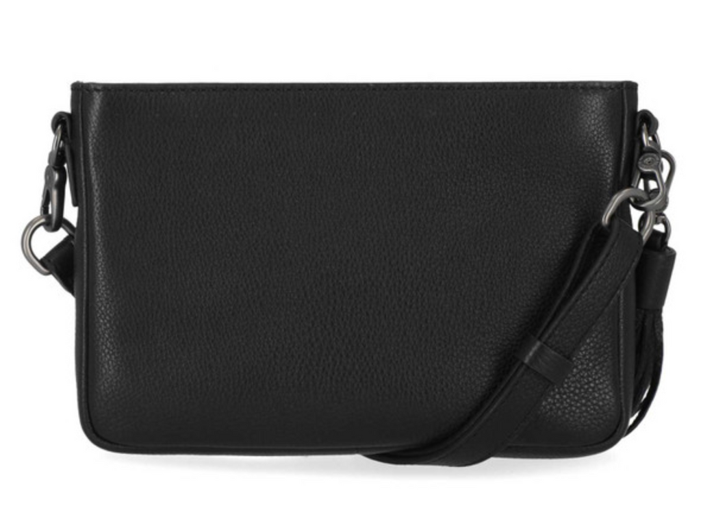 Harley-Davidson® Women's Classic Leather Hip Bag w/ Tassel & Strap - Black