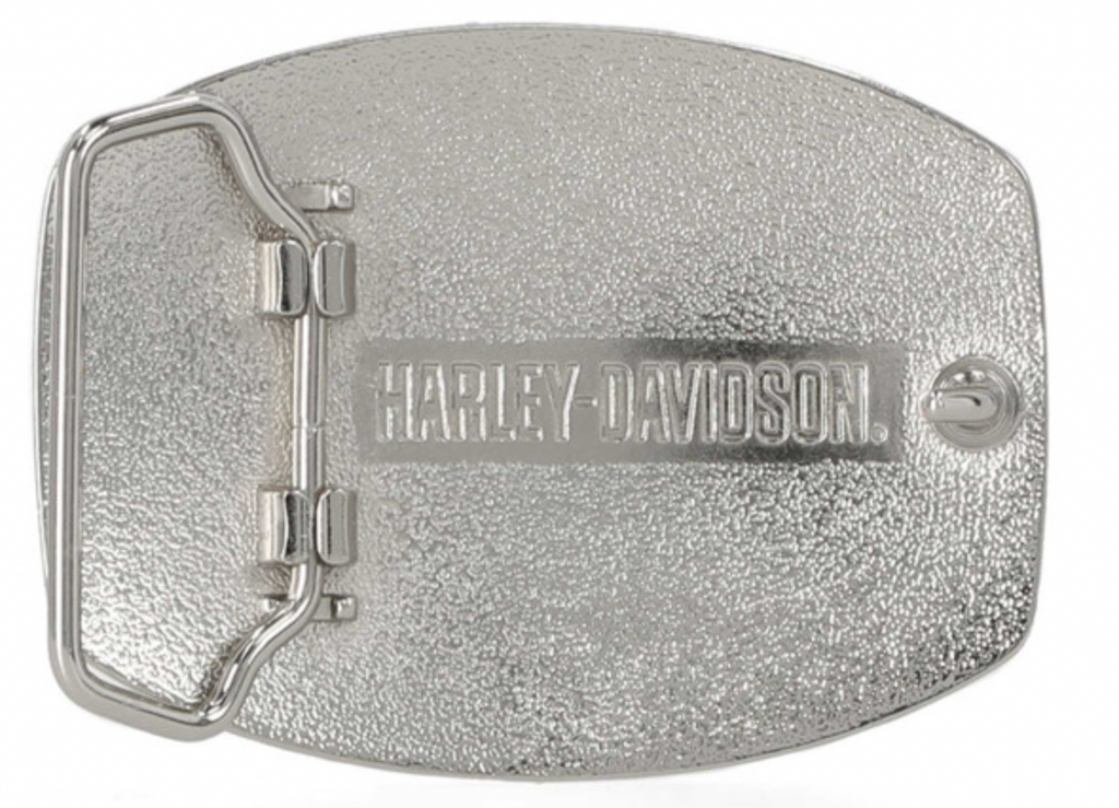 Harley-Davidson® Women's Bar & Shield Embellished Belt Buckle – Brushed Nickle