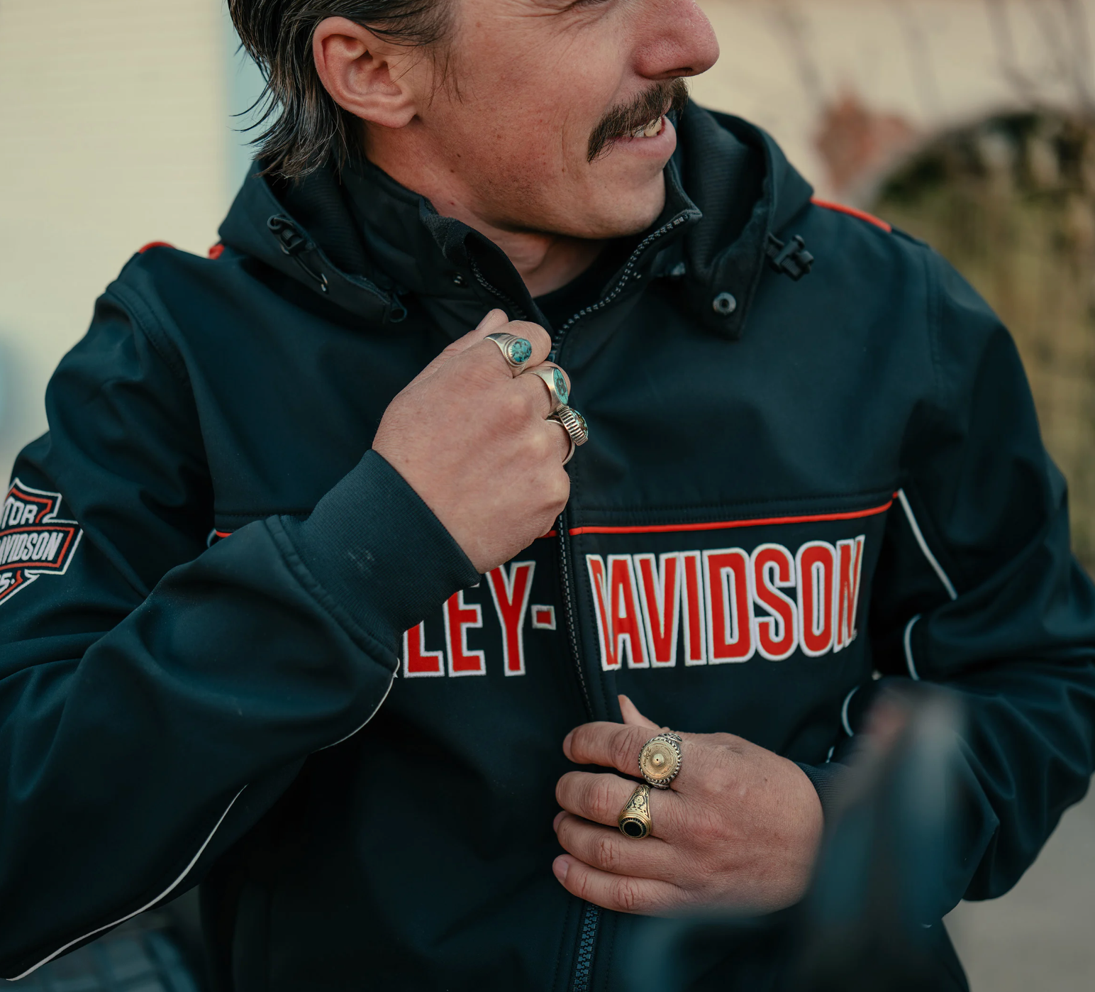 Men's Idyll Windproof Soft Shell Jacket - Harley Black