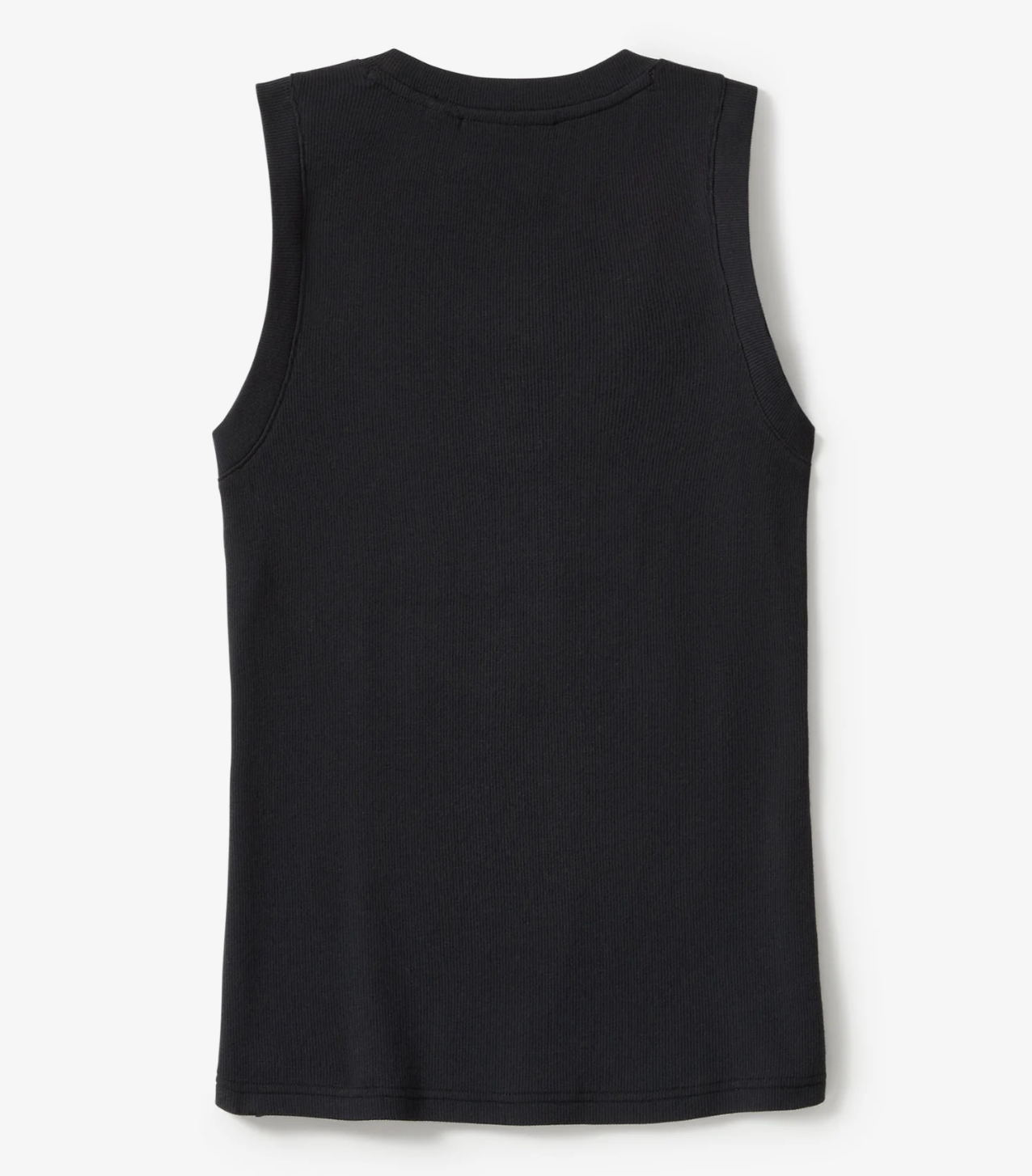 Women's Essential Arched Font Ribbed Tank - Harley Black