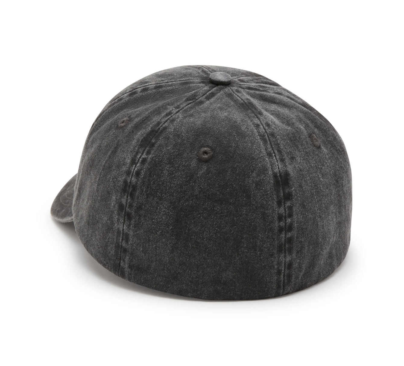 Arched Font Panhead Fitted Baseball Hat - Harley Black