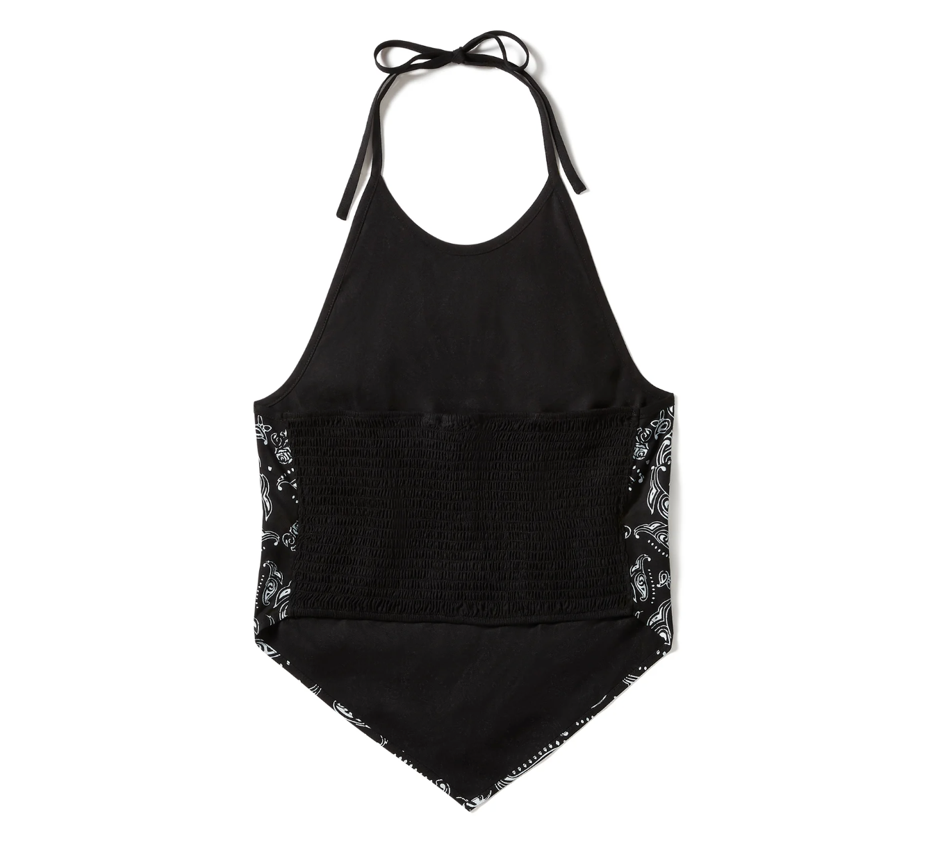 Women's Classic Paisley Bandana Halter - Harley Black & White