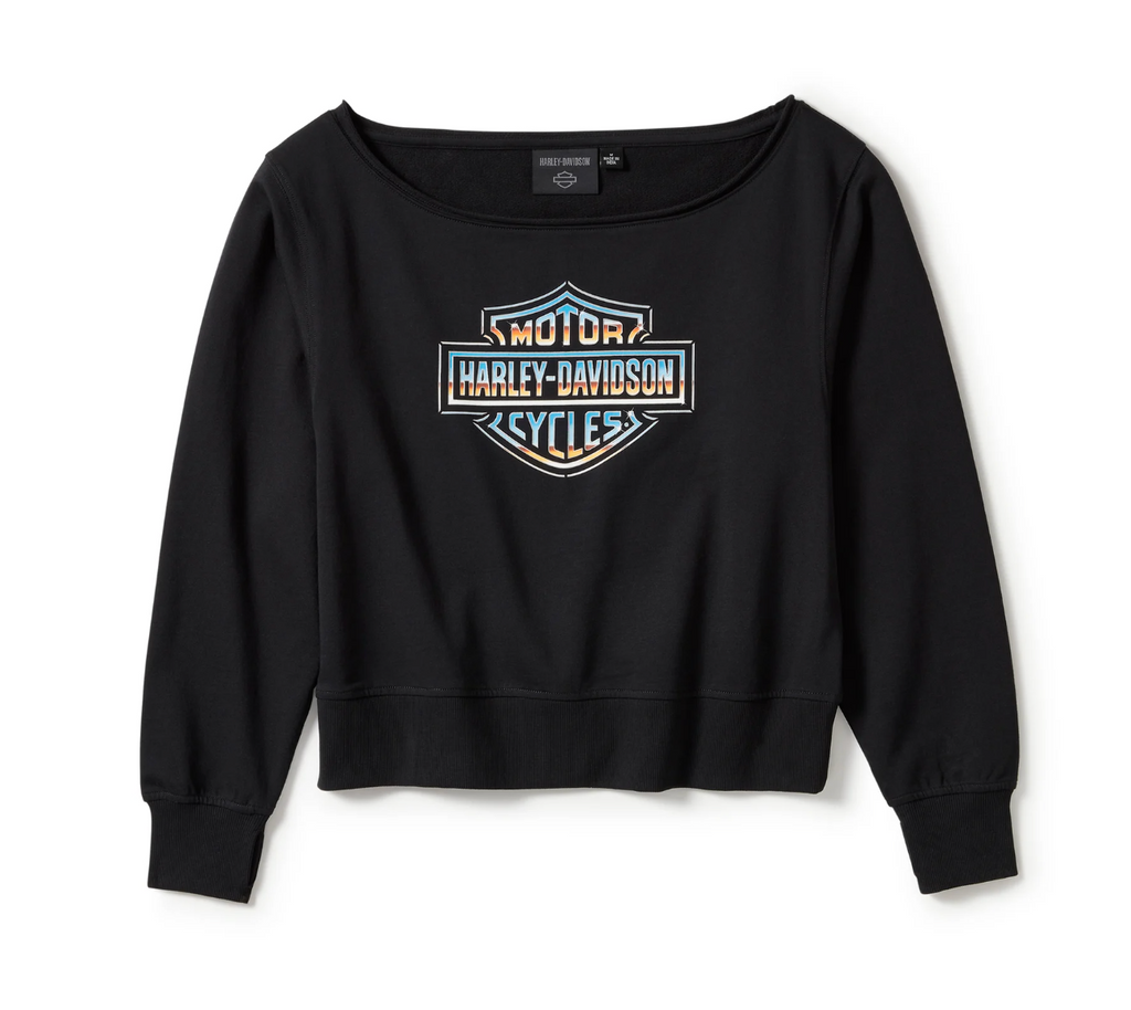 Women's Chrome Evo Off The Shoulder Crew - Harley Black