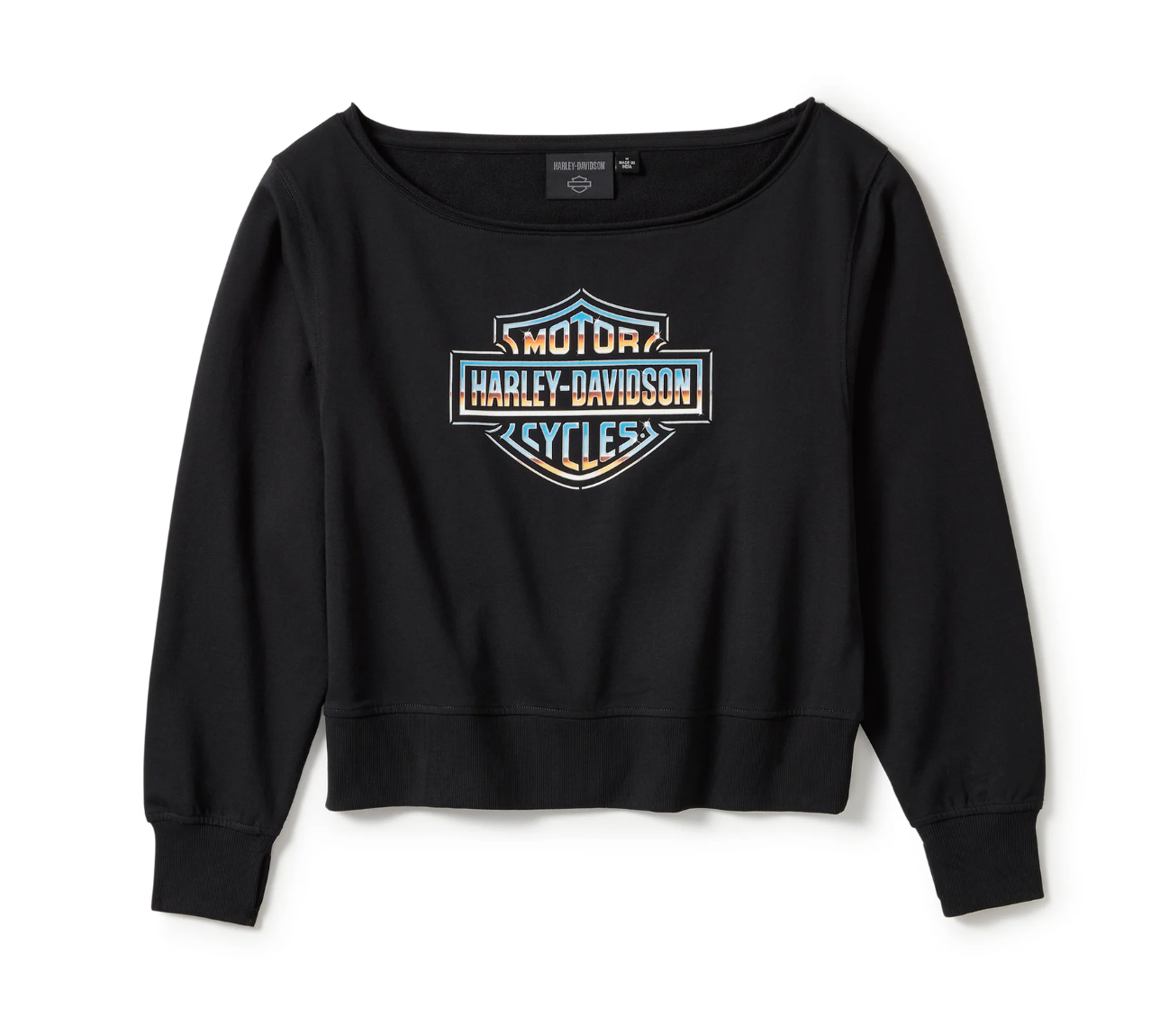 Women's Chrome Evo Off The Shoulder Crew - Harley Black