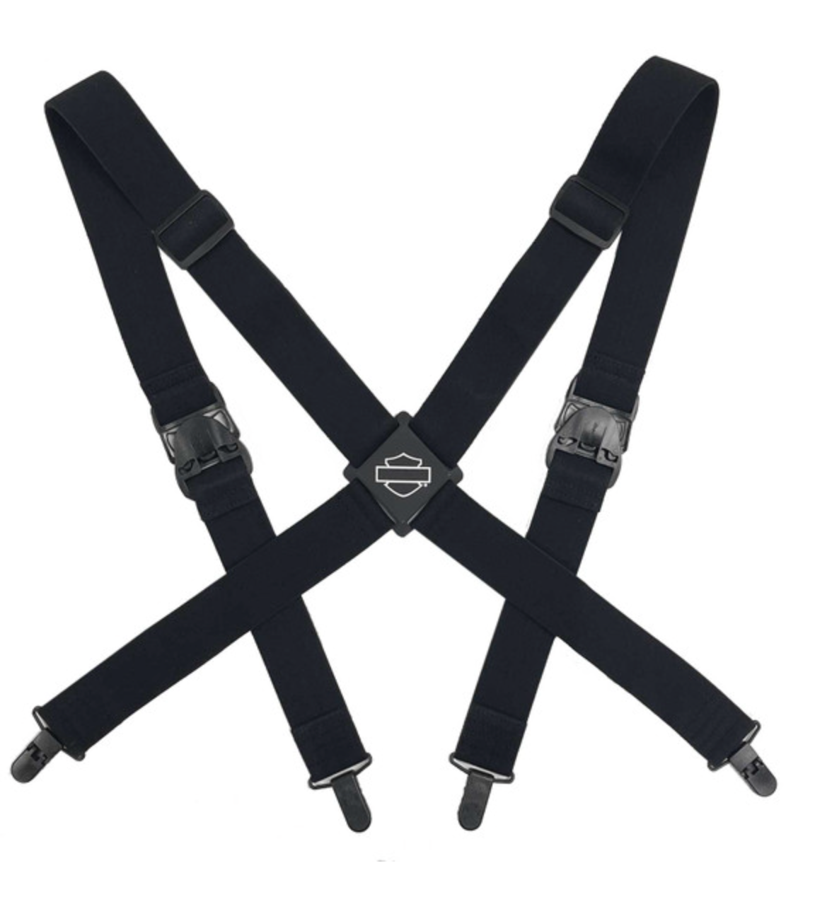 Harley-Davidson® Men's Bar & Shield Adjustable Elastic Suspenders - Black