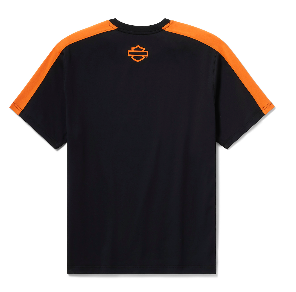 Men's H-D® TECH Coolmax® Tee - Colorblock - Harley Black & Harley Orange