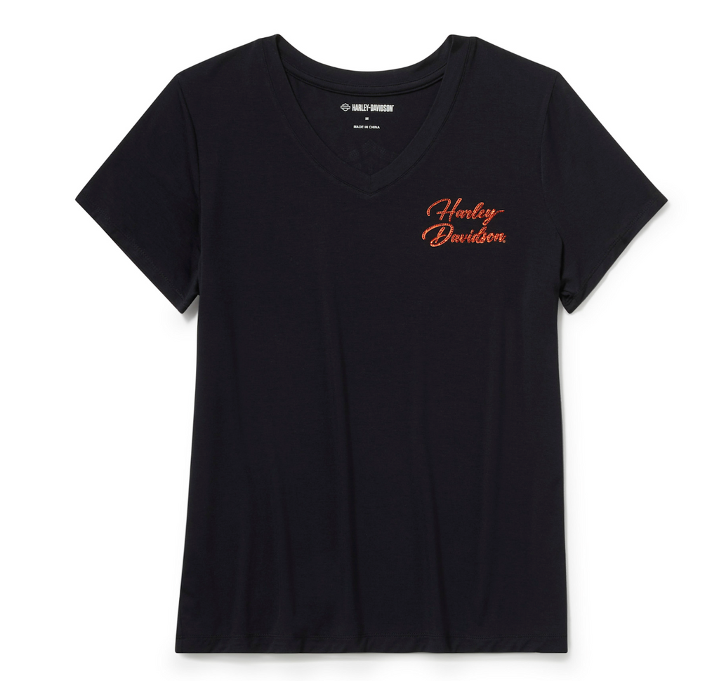 Women's Essential Bling V Neck Tee