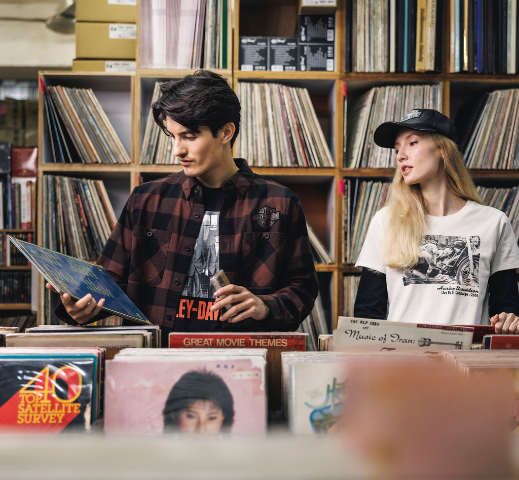 Men's Bar & Shield Buffalo Check Flannel - Plaid - Harley Black & Coffee