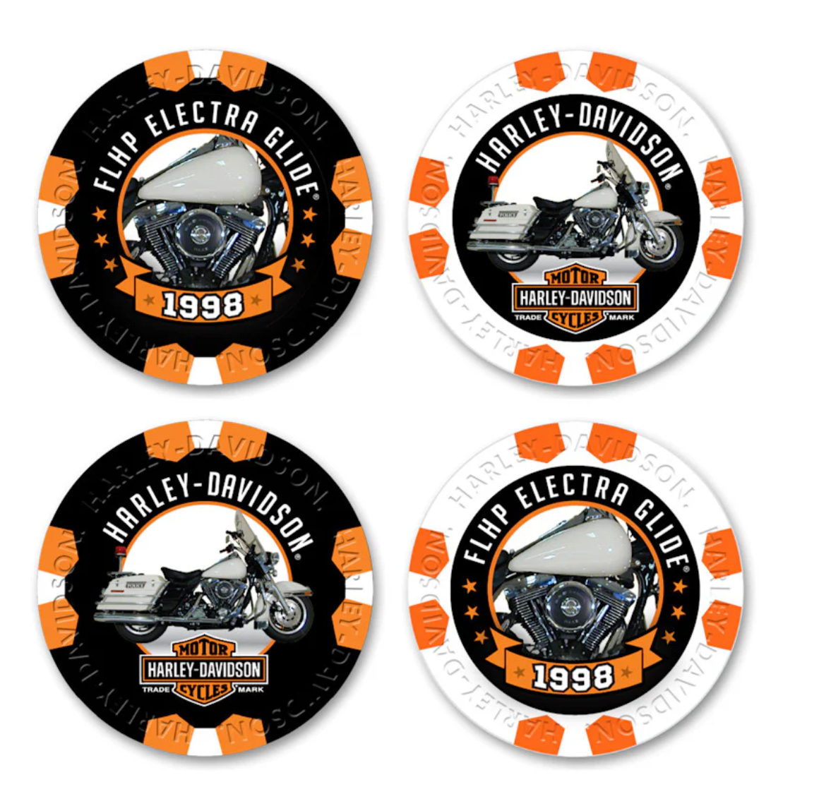 Harley-Davidson® Vintage Series 20 - 1998 FLHP Electra Glide® Collectible Poker Chips