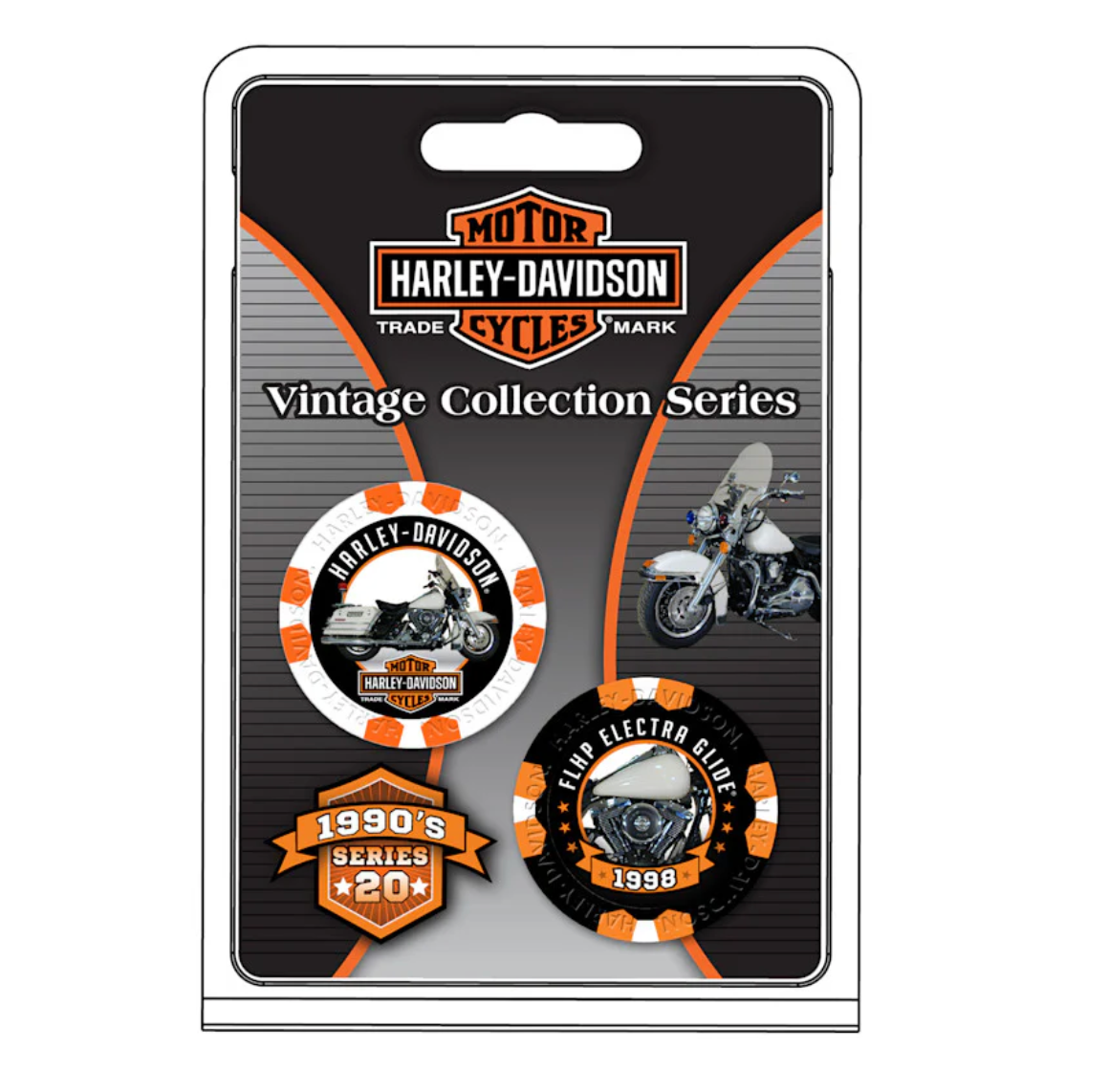 Harley-Davidson® Vintage Series 20 - 1998 FLHP Electra Glide® Collectible Poker Chips