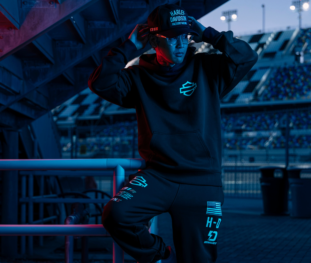 Factory Racing Twill Baseball Cap - Harley Black