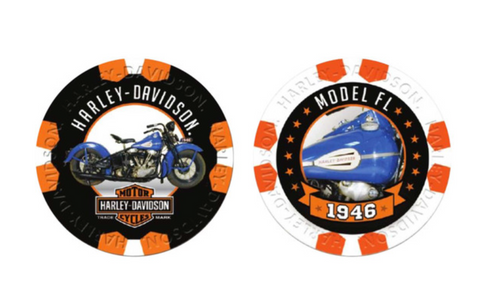 Harley-Davidson® Vintage Series 10 - 1946 Model FL Collectible Poker Chips