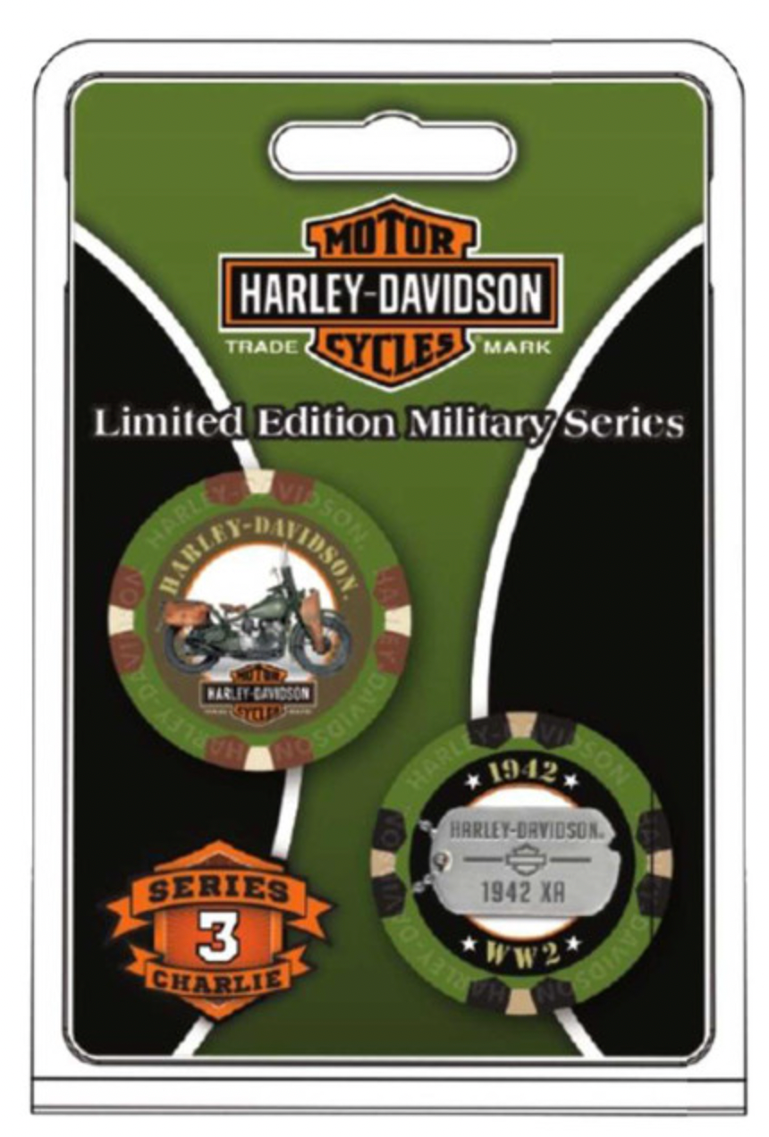 Harley-Davidson® Military Series Delta 4 1942 WLA Collectible Poker Chips 6744