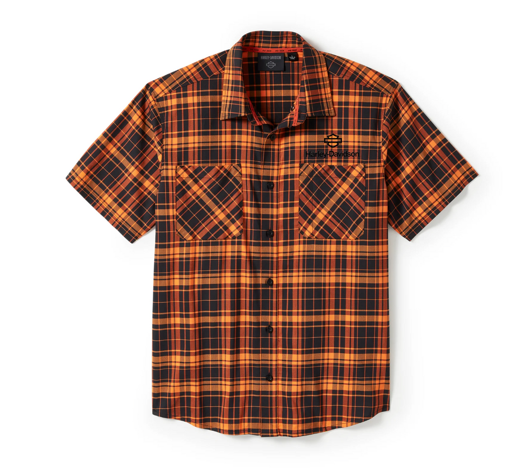 Men's H-D® TECH Coolmax® Plaid Short Sleeve Shirt