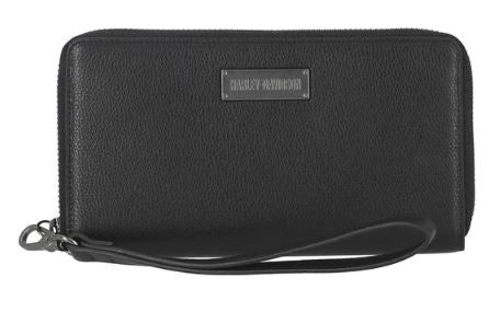 Harley-Davidson Women's Classic Zip Around Leather Wristlet Wallet - MWW002/08