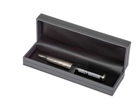 Harley-Davidson Embossed Refillable Black Ink Pen w/ Black Gift Box - HDL-20120