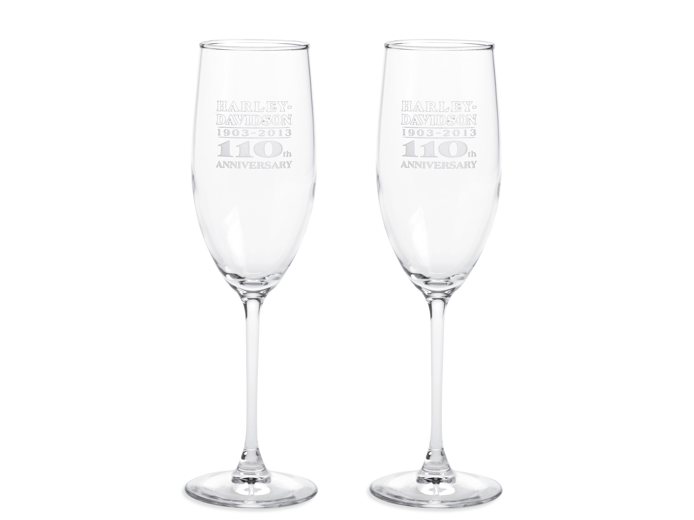 Harley-Davidson 110th Anniversary Champagne Flute Set