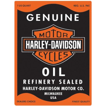 HARLEY-DAVIDSON OIL CAN RECTANGLE TIN SIGN 2010631