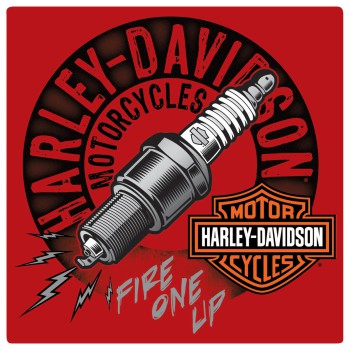 HARLEY-DAVIDSON SPARKED TIN SIGN 2010871