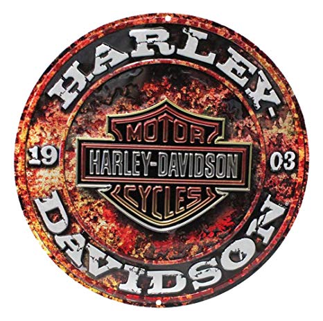 HARLEY-DAVIDSON STONE RUST TIN SIGN 2011171