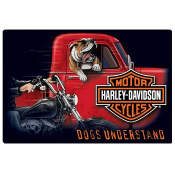 HARLEY-DAVIDSON DOGS UNDERSTAND TIN SIGN 2011241