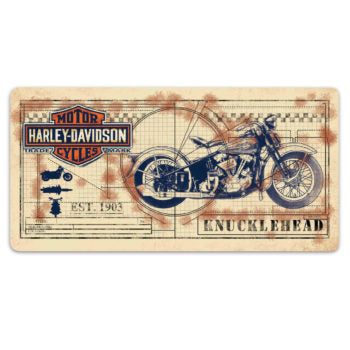 Harley-Davidson Knucklehead Print Tin Sign 2011991