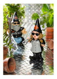 Harley-Davidson Female Mechanic Garden Gnome