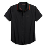 Harley-Davidson Men's Laser Cut Pocket Stretch Shirt - Slim Fit