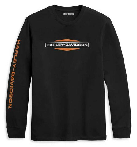 Harley-Davidson® Men's Tank Graphic Knit Long Sleeve Tee - Black