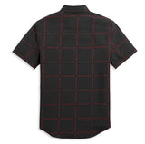 Harley-Davidson Men's Windowpane Four Way Stretch Logo Performance Shirt