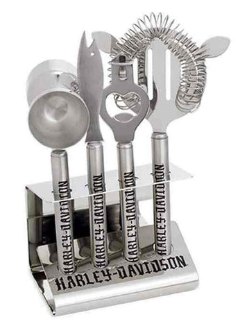 Harley-Davidson® 5-Piece Bar Tool Set Stainless Steel