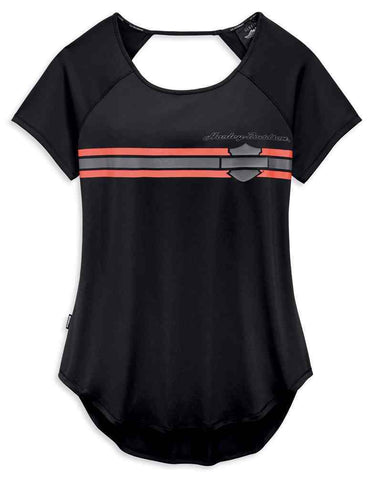 Harley-Davidson® Women's Performance Open Back Short Sleeve Tee.