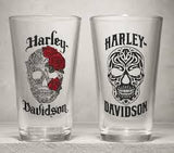 HARLEY-DAVIDSON® SKULL LOGO 2 SET PINT GLASS