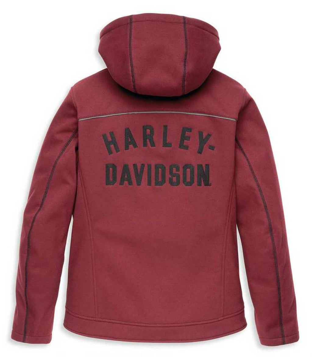 Harley-Davidson Women's Deflector Hooded Riding Fleece Red