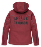 Harley-Davidson Women's Deflector Hooded Riding Fleece Red