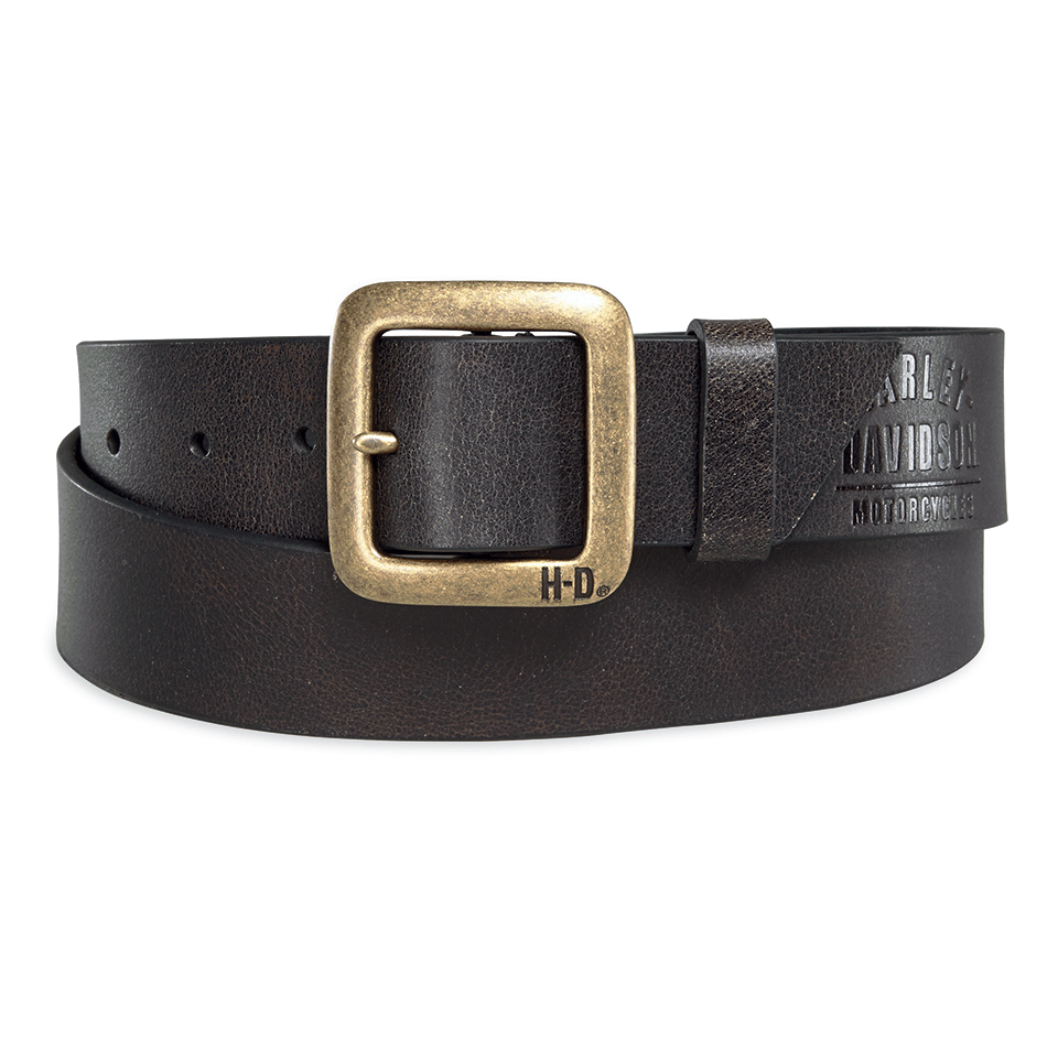 Harley-Davidson Brass Finish Buckle Men's Belt