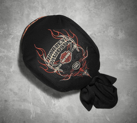 Harley-Davidson Mens Flames Quick Dry Skull Cap