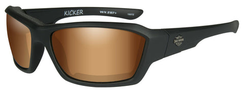 Harley-Davidson® Men's Kicker Sunglasses, Bronze Lens, Matte Black Frame.