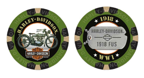 Harley-Davidson® Military Series (Bravo) 2 1918 FUS Limited Edition Collector's Poker Chip Packs