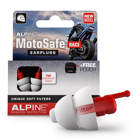 Alpine Motosafe Ear Plugs - Race with Mini Grip