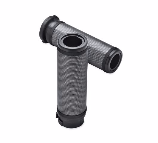 Harley-Davidson® Diamond Black Hand Grips Bar End Mirrors