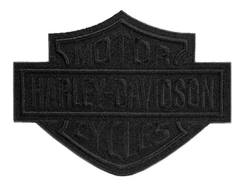 Harley-Davidson® Embroidered Black Bar & Shield Emblem - Large
